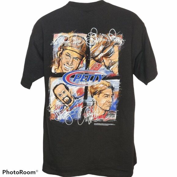 NEW Vintage Petty Enterprises T Shirt Sz L Lee Richard Kyle Adam Petty 2000 - Picture 4 of 6
